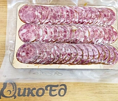 Полукопченая колбаса из бобра (нарезка)